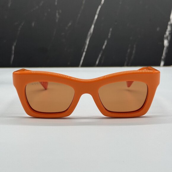 NEW GUCCI SUNGLASSES GG1773S 004 ORANGE WOMEN EYEWEAR - Picture 1 of 10